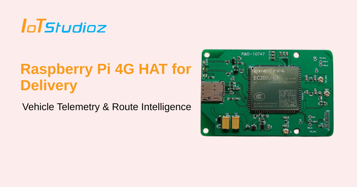 Raspberry Pi 4G HAT for Delivery Vehicle Telemetry & Route Intelligence